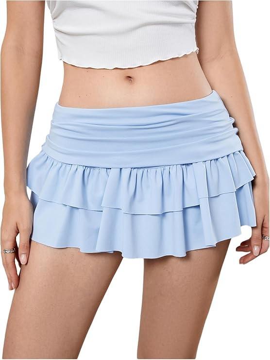 Koreanischer Stil Falten A-Linie Tennisrock mit Sicherheitsshorts - Sommer Damen Kurzrock