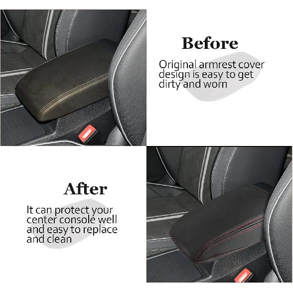 SKTU for 2013-2019 Volkswagen VW Golf 7 MK7 MK7.5 Central Console Armrest Rest Pad 2019 Golf 7 MK7 MK7.5 Center Console Seat Box Cover Protector
