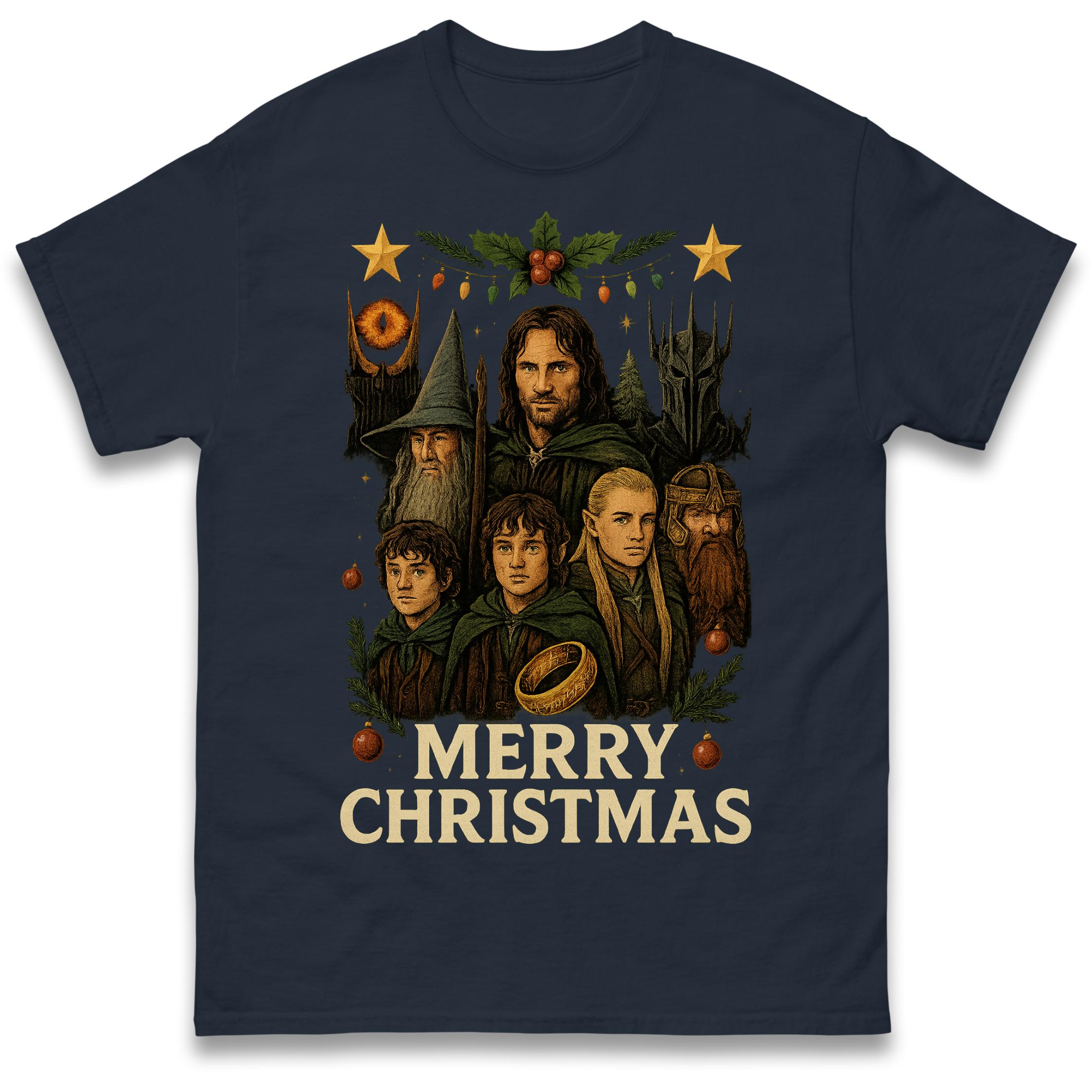Lord of The Rings Christmas T Shirt Tshirt Mens Womens Unisex Tops Tees XL