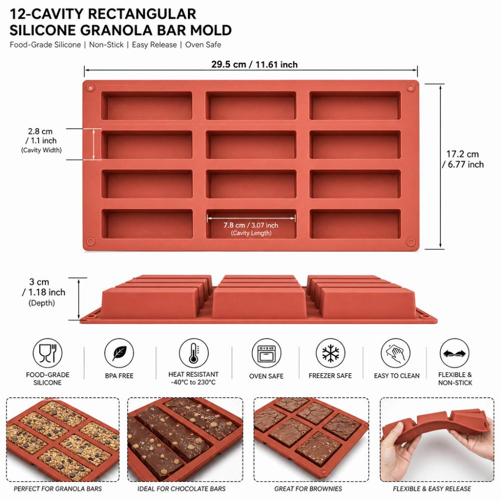 DIY Silicone Candy Molds Rectangle Butter Mold Reusable Silicone Ice Cube Tray  Birthday Gifts