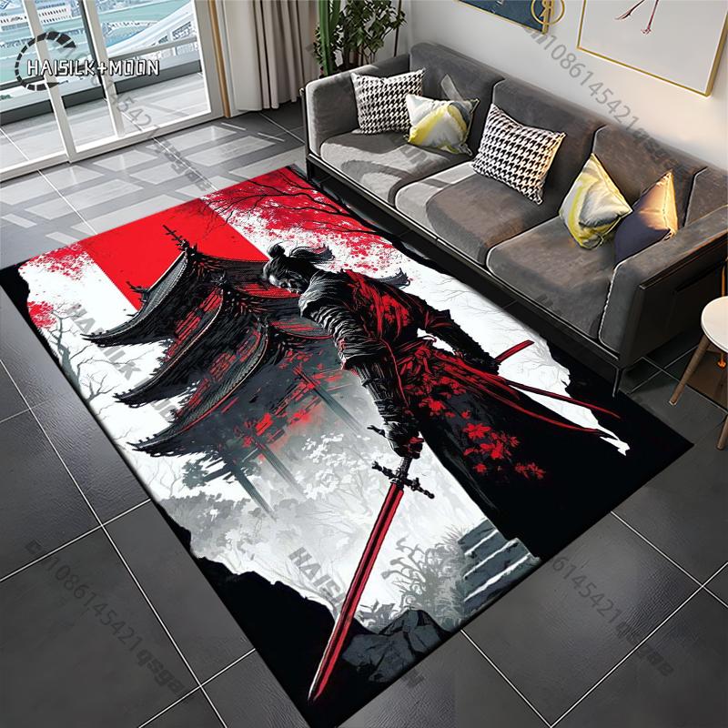 Samurai Spirits Teppe Yoga Stue Romdekor Barnas Krypematte Dørmatte Stue Områdeteppe Spill Vaskerom Gulvmatte