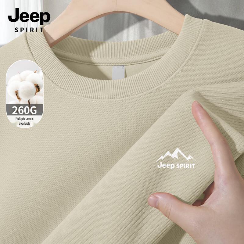 

JEEP SPIRIT Men s 2025 Fall Loose Fit Round Neck Sweatshirt L