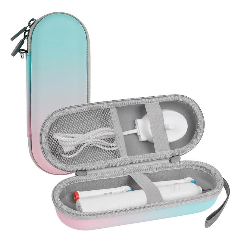 Estojo de Armazenamento Portátil de Escova de Dentes Elétrica em EVA Porta-Viagem Capa Dura para Transporte de Ferramentas Dentárias à Prova d'Água Concha Protetora