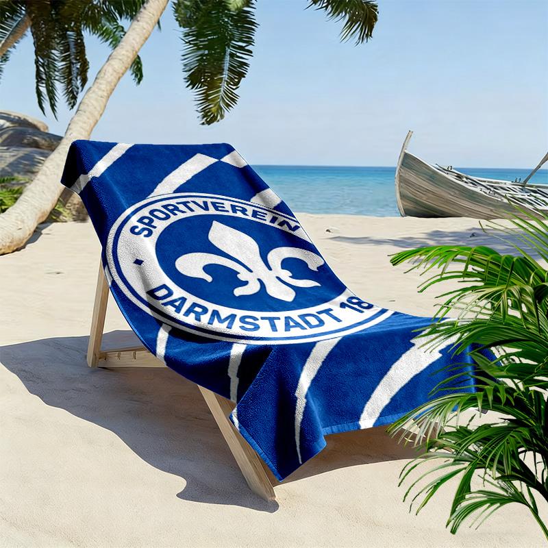 Asciugamano da Spiaggia Stampato SV Darmstadt 98, Asciugamano Grande Morbido ad Asciugatura Rapida per Spiaggia Campeggio Nuoto