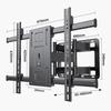 Ultra-Thin Telescopic Rotating Wall Mount Bracket for 65-100 Inch TVs