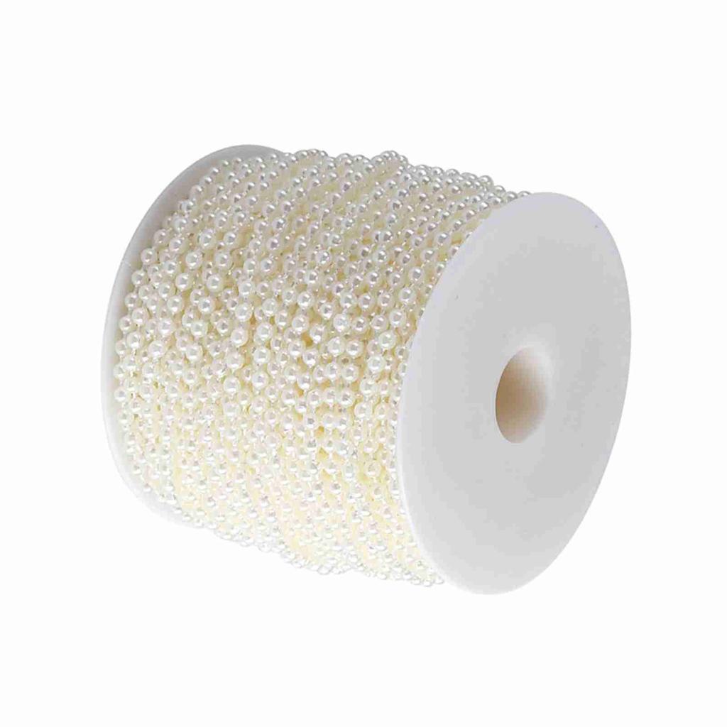 40mCelsiusroll 4mm Artificial Pearl   Ornaments Beads Curtain WeddingCelsiusFestival Party Decor Beige