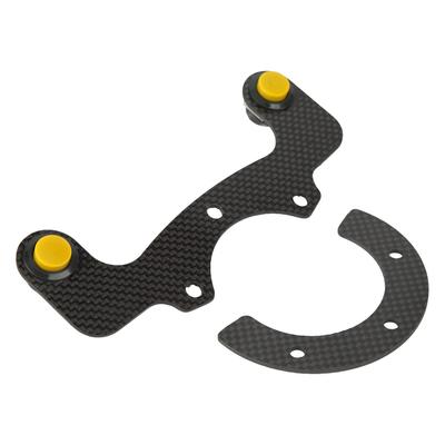 Steering Wheel External Button, Durable Shockproof External Horn Button Kit for 6-Volt Steering Wheels (Yellow)