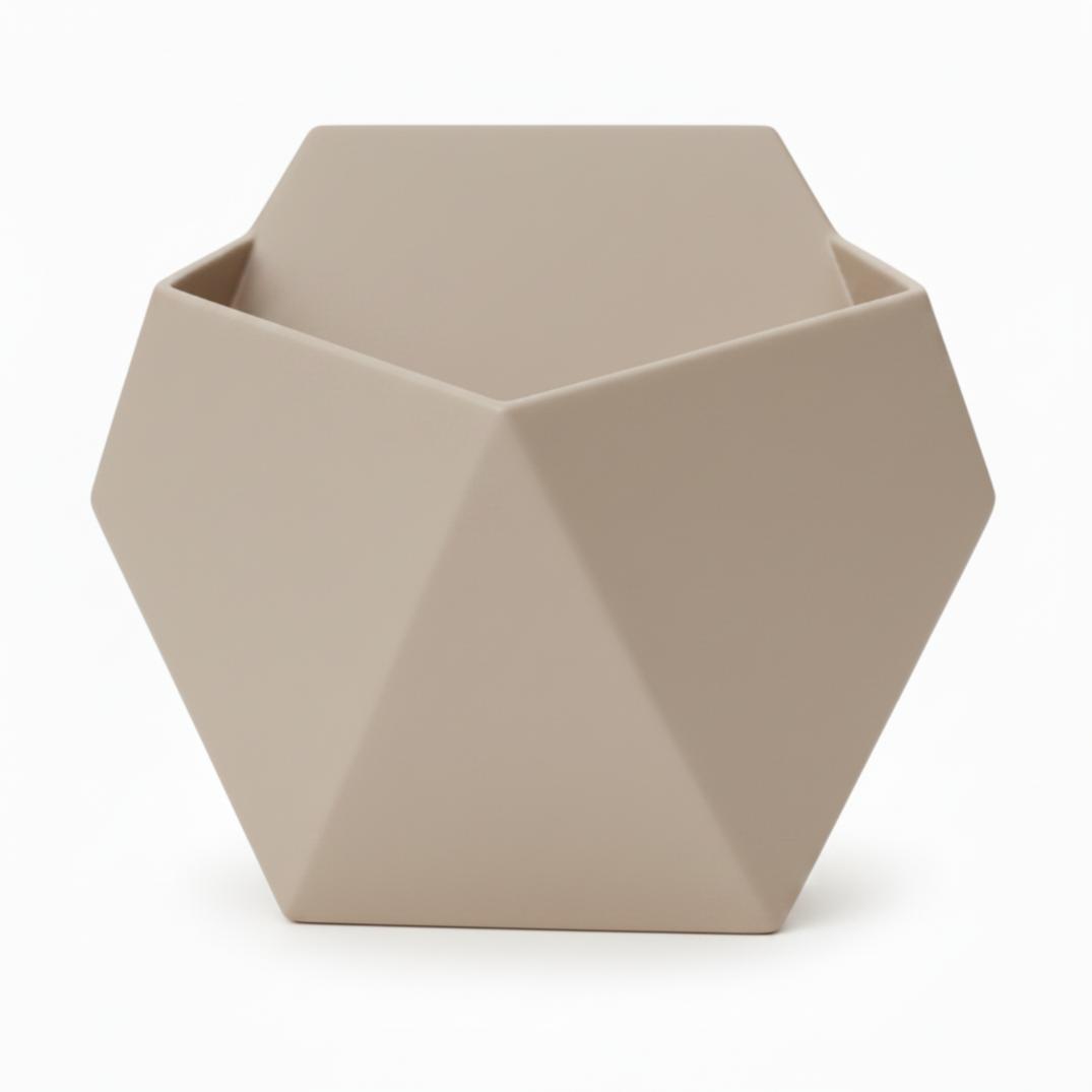 Ghiveci de flori suspendat bej suport geometric pentru flori pentru interior