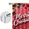 2pcs Happy Christmas Atmosphere Printed Curtain for Christmas Home Decor- Rod Pocket Window Treatment for Bedroom,Office,Kitchen