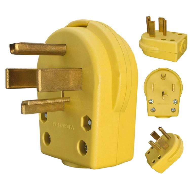 Durability NEMA 14 30P Plug 30Amp 250V 4 Poles Corrosion Resistant PD1430PA For Dryers