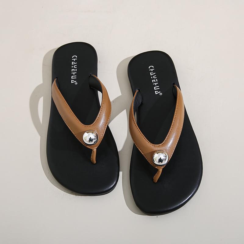 CRLAYDK Women's Arch Support Flip Flops Comfortable Slip On Summer Beach Thong Sandals Ladies Walking Indoor Outdoor Slippers