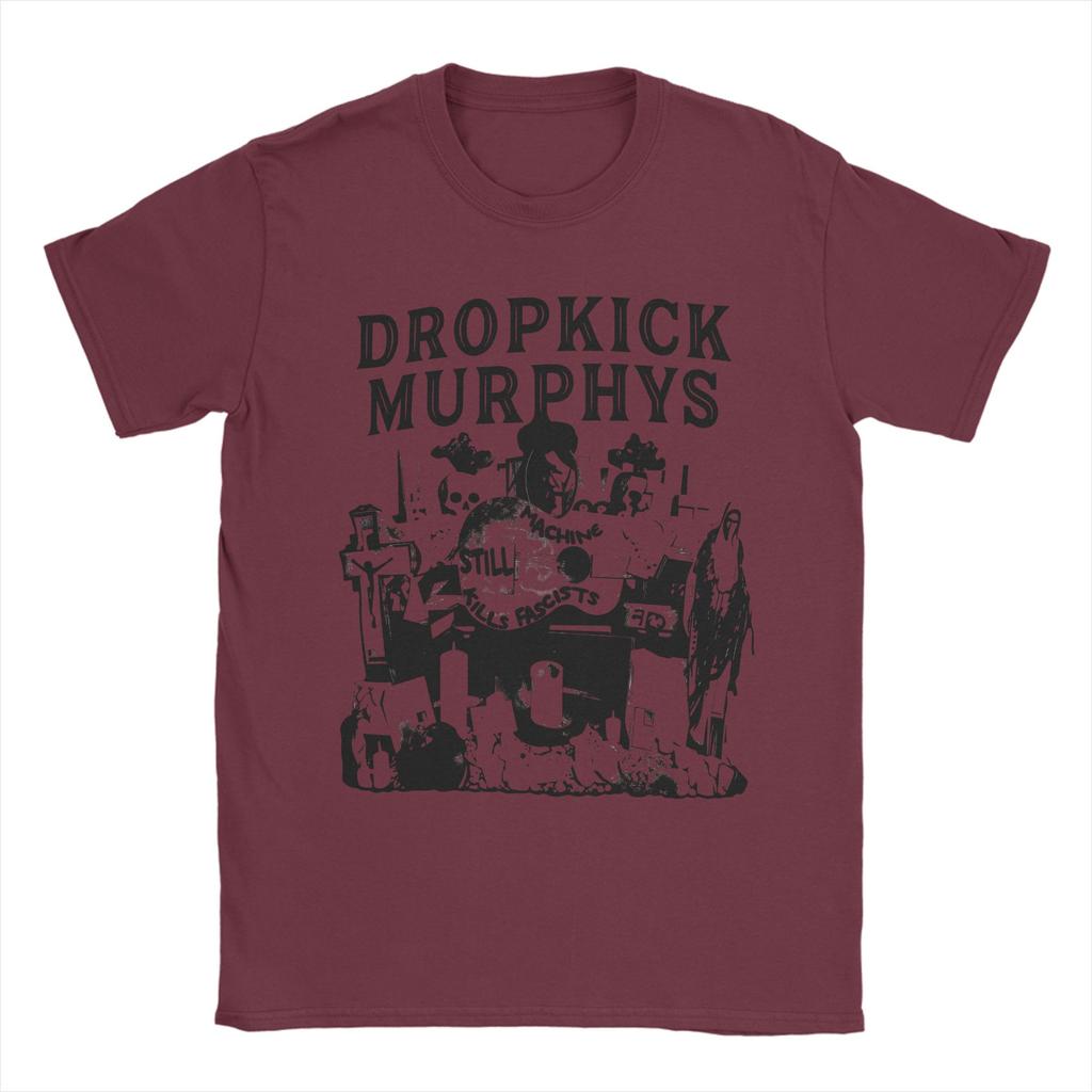 T-shirt Vintage Été Dropkick Murphys T-shirts Hipster T-shirt 100% Coton pour Hommes Y2K Rétro Ample Manches Courtes Hauts T-shirts