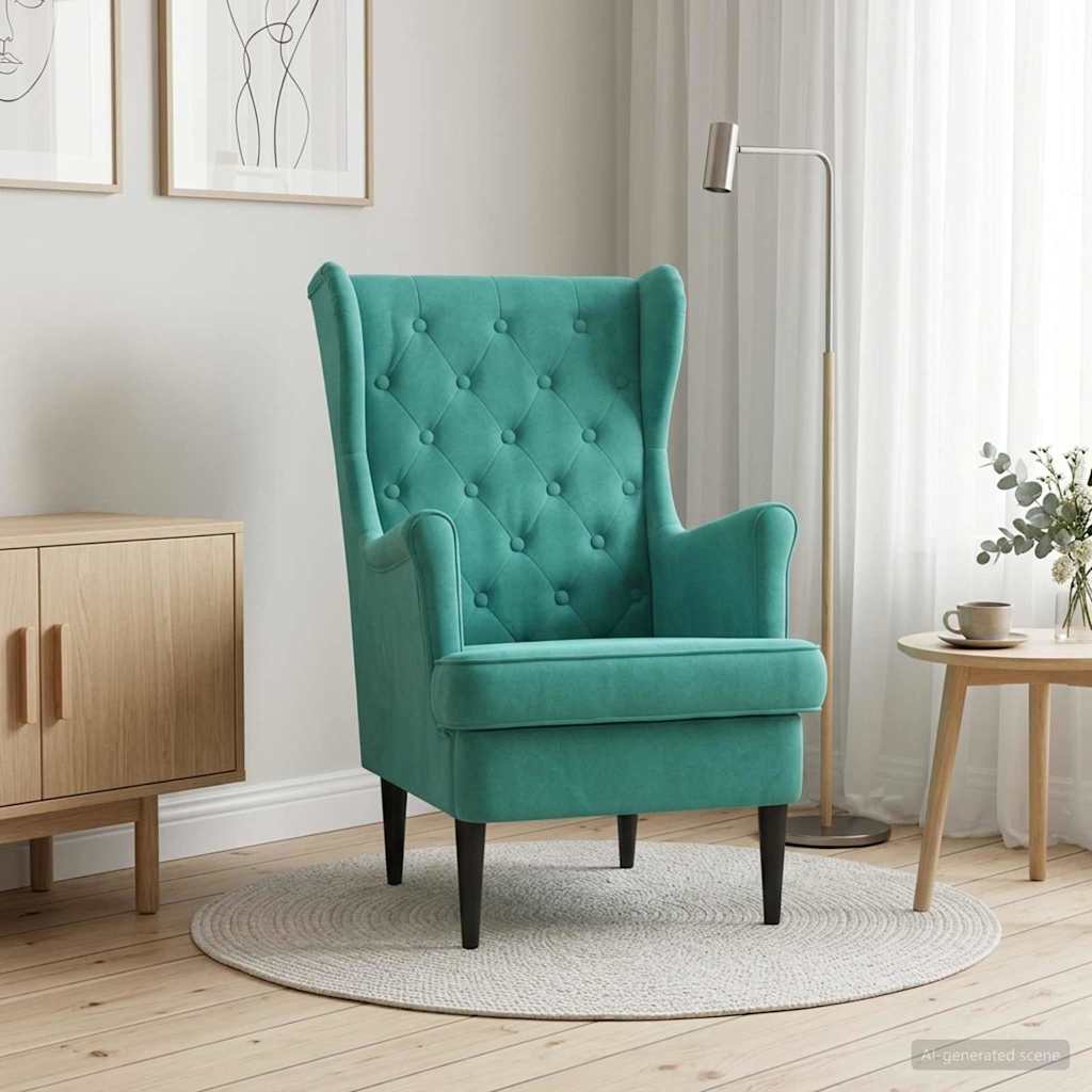 Armchair Turquoise Velvet