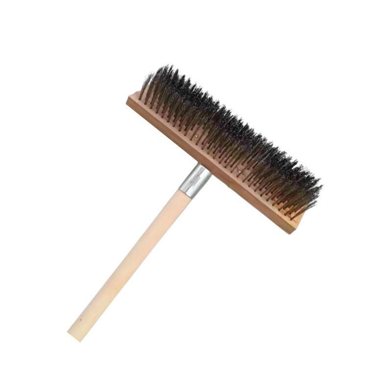 Long-Handled Stiff Bristle Wire Brush for Floors and Tile Cleaning