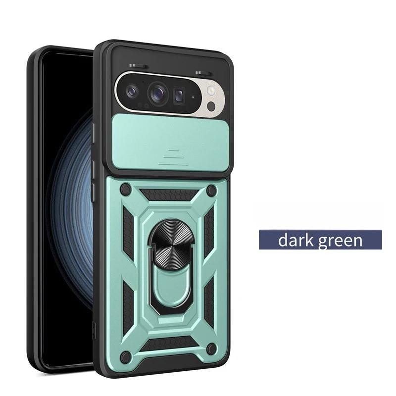 For Google Pixel 9 Pro 5G Case Armor Magnetic Holder Ring Bracket Shockproof Phone Case For Pixel 9 Pro XL 8A Lens Protect Cover