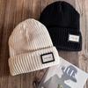 Winter Solid Color Knit Hat Men Women Fleece Lined Beanie Design Cold Weather