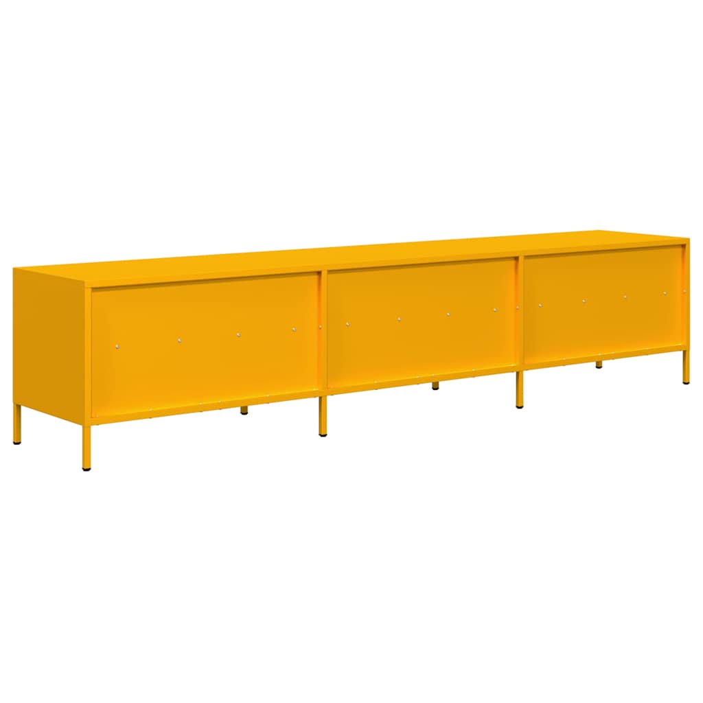 TV Stand Mustard Yellow 202 x 39 x 43.5 cm Cold Rolled Steel