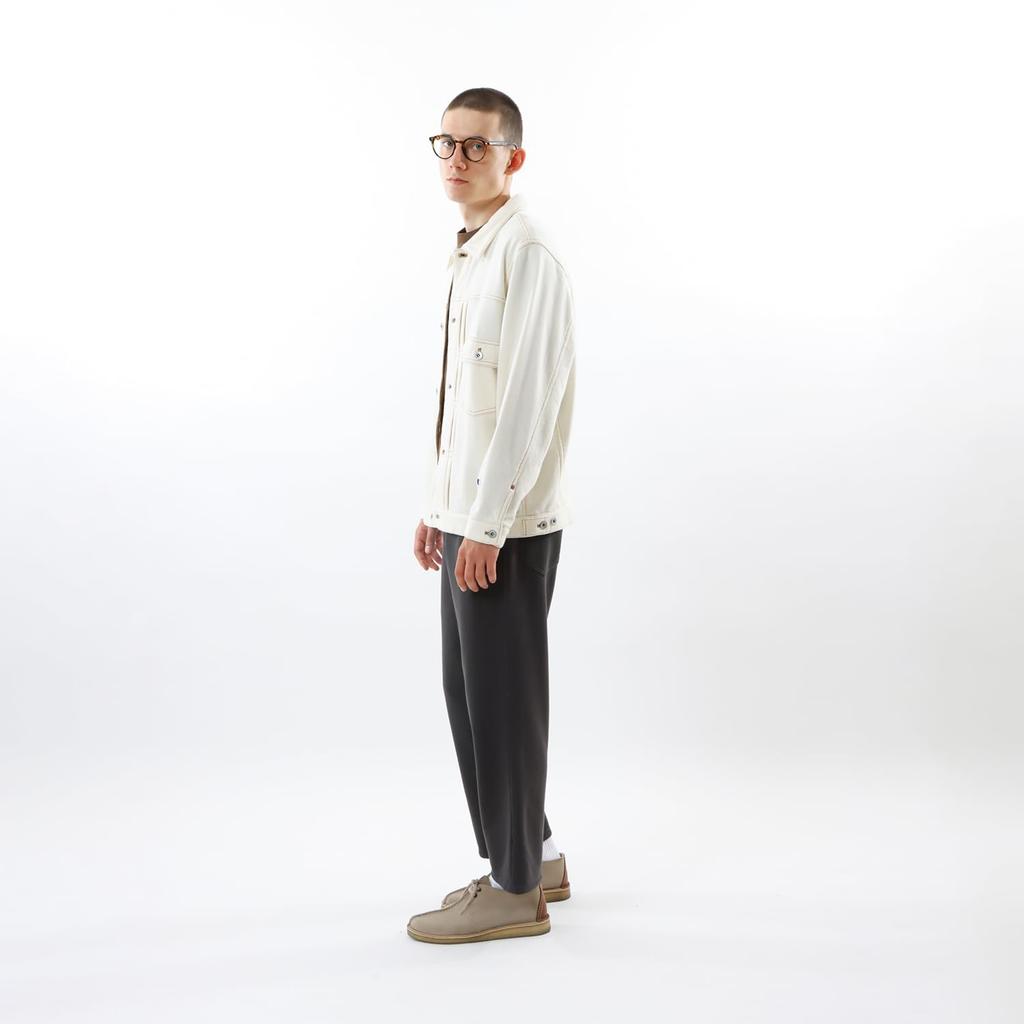 Outerwear Long Sleeve Fleece Sweat Jean Jacket Casual Natural [Champion] Men's C3-Z010