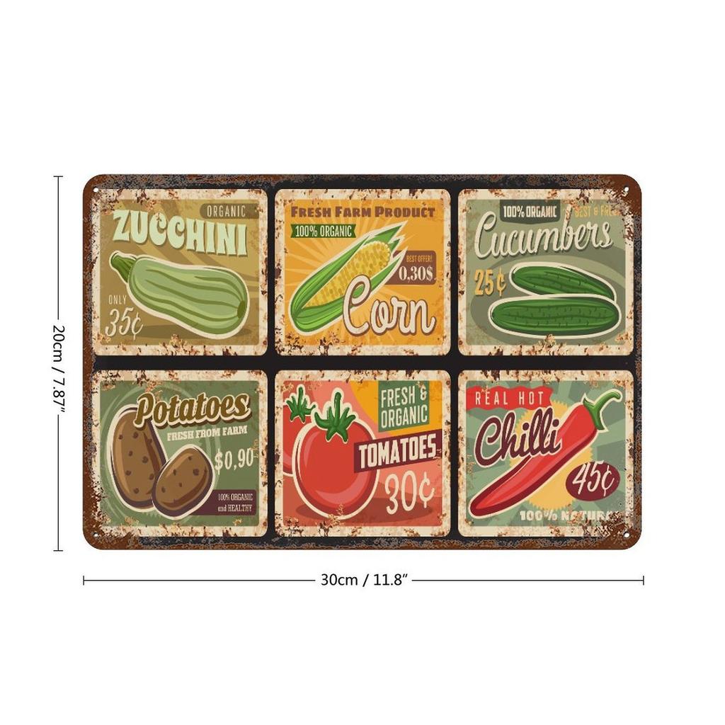 1 Pack Rustic Vintage Metal Sign Décor, Worn-effect Iron Surface, Indoor Artwork for Home Bar Coffee Shop Kitchen Hallway or Living Room Display