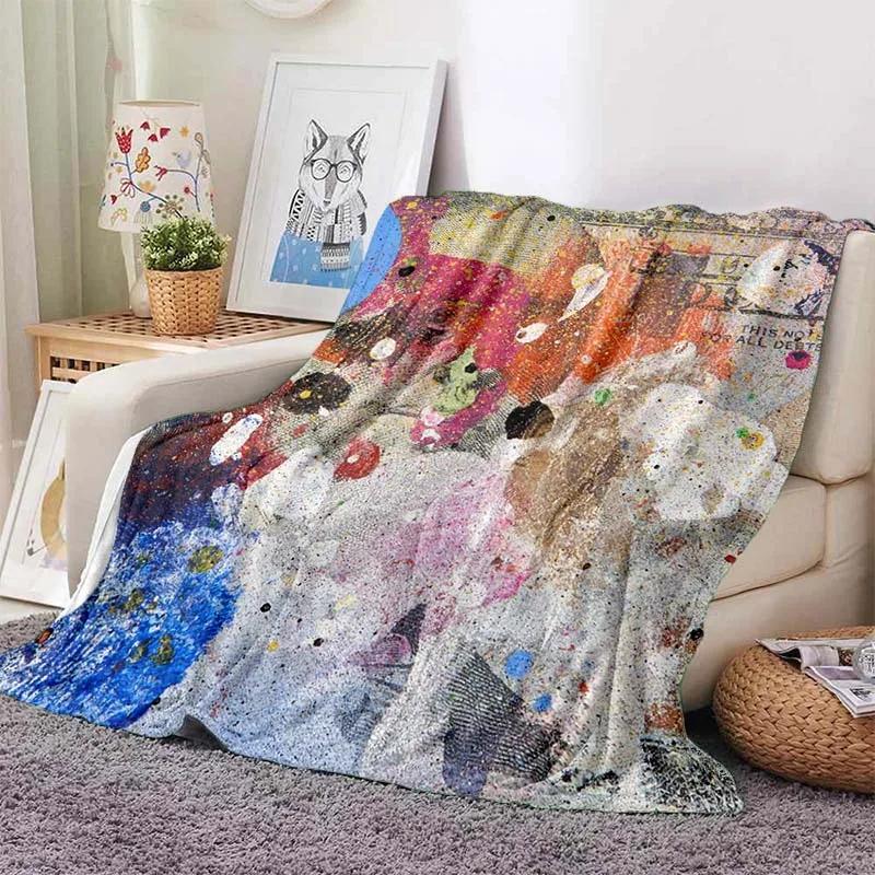 G-Gallery D-Dept Print Flannel Blanket Children Teen Family Gift Portable Home Travel Bed Sofa Office Plush