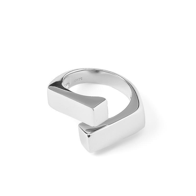 Elegant 925 Sterling Silver Geometric Minimalist Ring For Women Perfect For Gifting