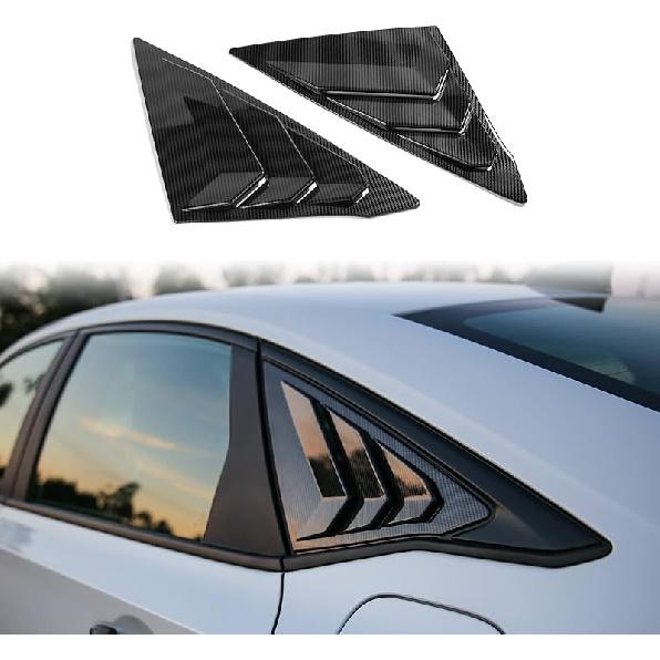 CKE For 11Th Gen Civic Sedan Compatible With Honda Civic 2026 2025 2024   Accessories Car Exterior Rear Side Window Louvers Air Vent Scoop Shades