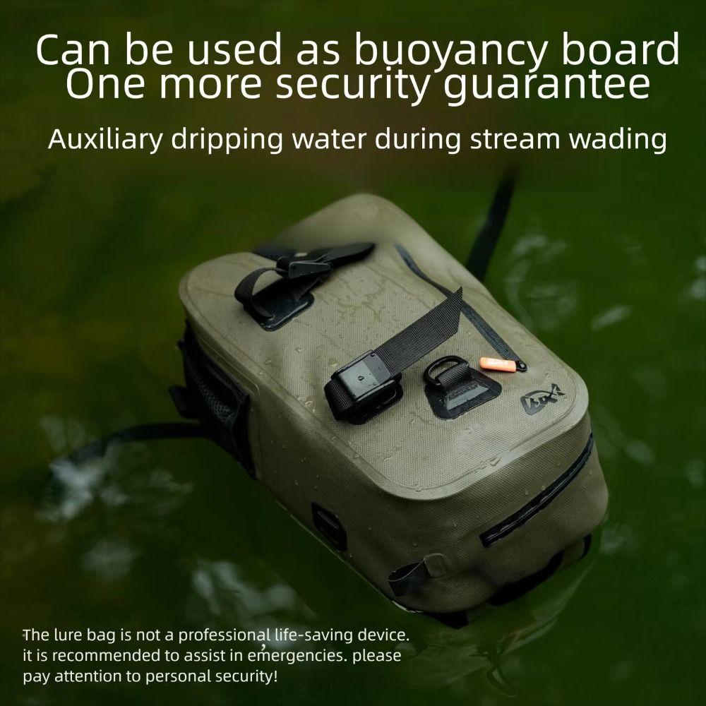 Double-layer TPU Lure Fishing Bags Waterproof Fishing Tackle Pack Fishing Chest Bag Hiking Camping