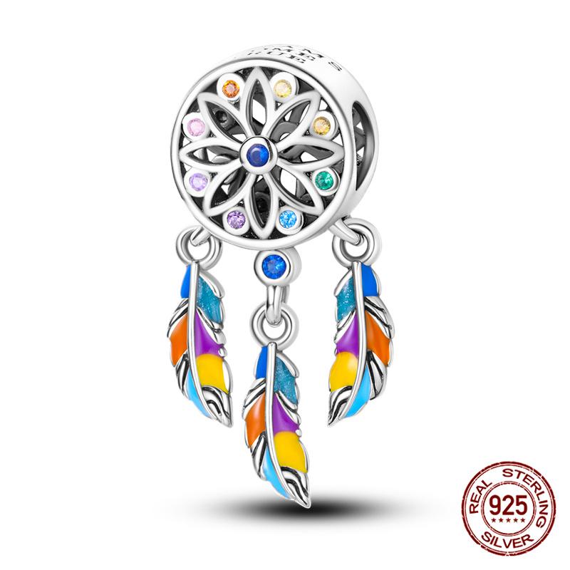 Compatible With Charm Bead Charms Ideal For Authentic Bracelets 100 copper Blue Dream Catcher Beaded Do It Yourself Jewellery Making Womens Gifts