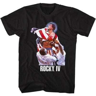 Rocky IV Victory Halo Men's T Shirt Balboa Boxing Champion Celebrations USA Flag