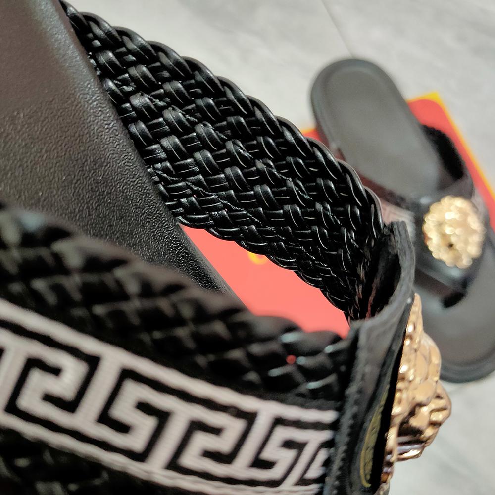 Pánské pantofle s lví hlavou Ležérní černo-bílé boty Designové pantofle sandály s měkkou podrážkou dámské pantofle A6