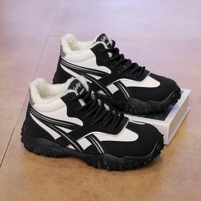 Women's Winter Warm Sneakers Chunky Platform Snow Boots With Faux Fur Lined Outdoor Non-Slip Short Booties Causal Work Running Walking Shoes for Women