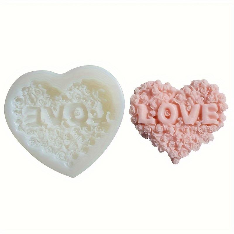 1pc, LOVE Rose  Car Scented Gypsum Pendant Scented Stone Homemade Candle Mold.