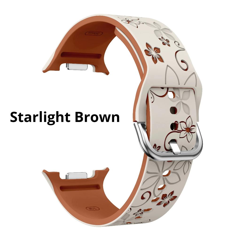 

Резной силиконовый ремешок для Samsung Galaxy 8 40 44мм/8 Classic Модный дышащий двухцветный браслет для Galaxy 8 Classic/40 44мм Samsung Galaxy 8 40mm