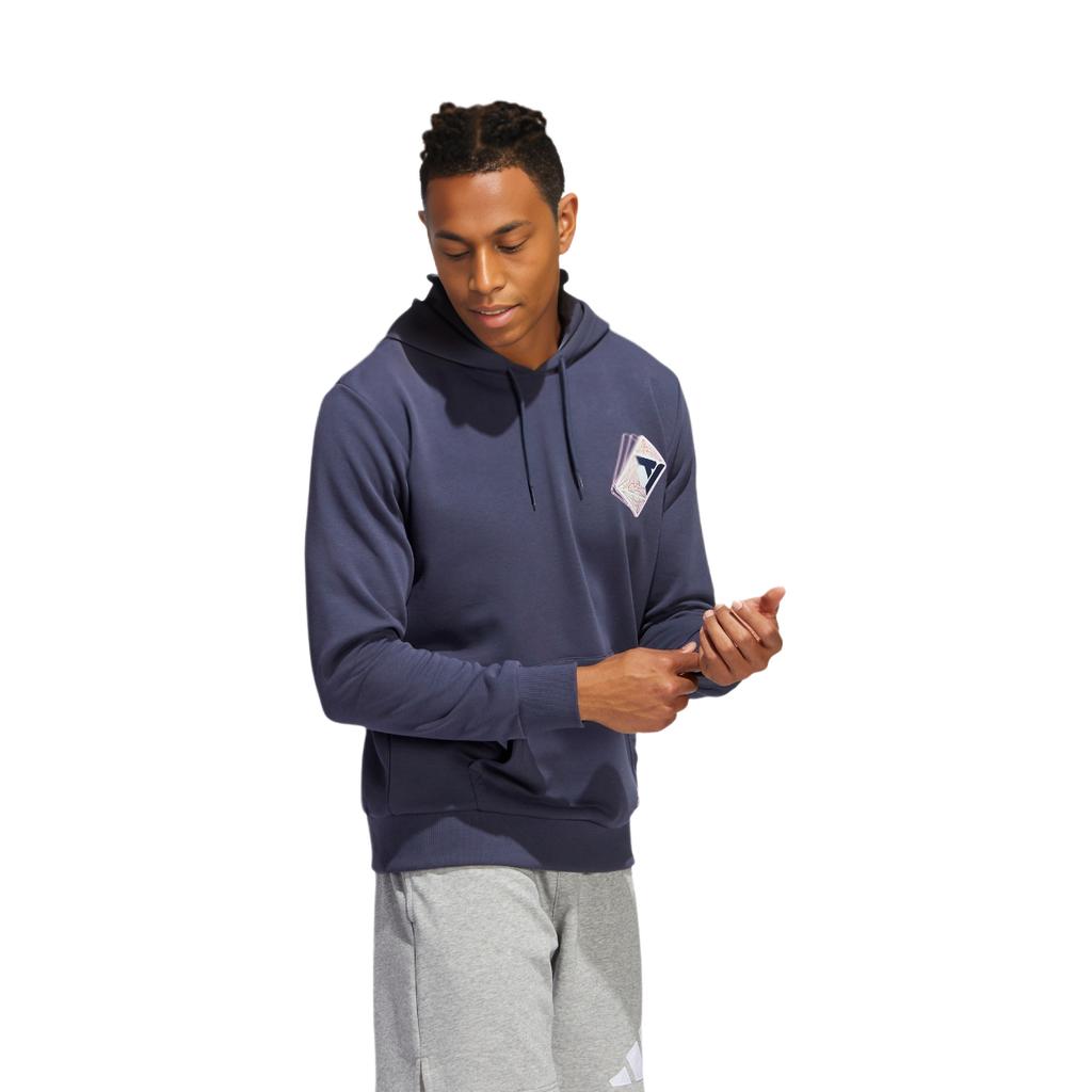 adidas Trae 2 Doubt H Grafikdruck Hoodie mit Kängurutasche Langarm Herren Hoodie Blau HG4437