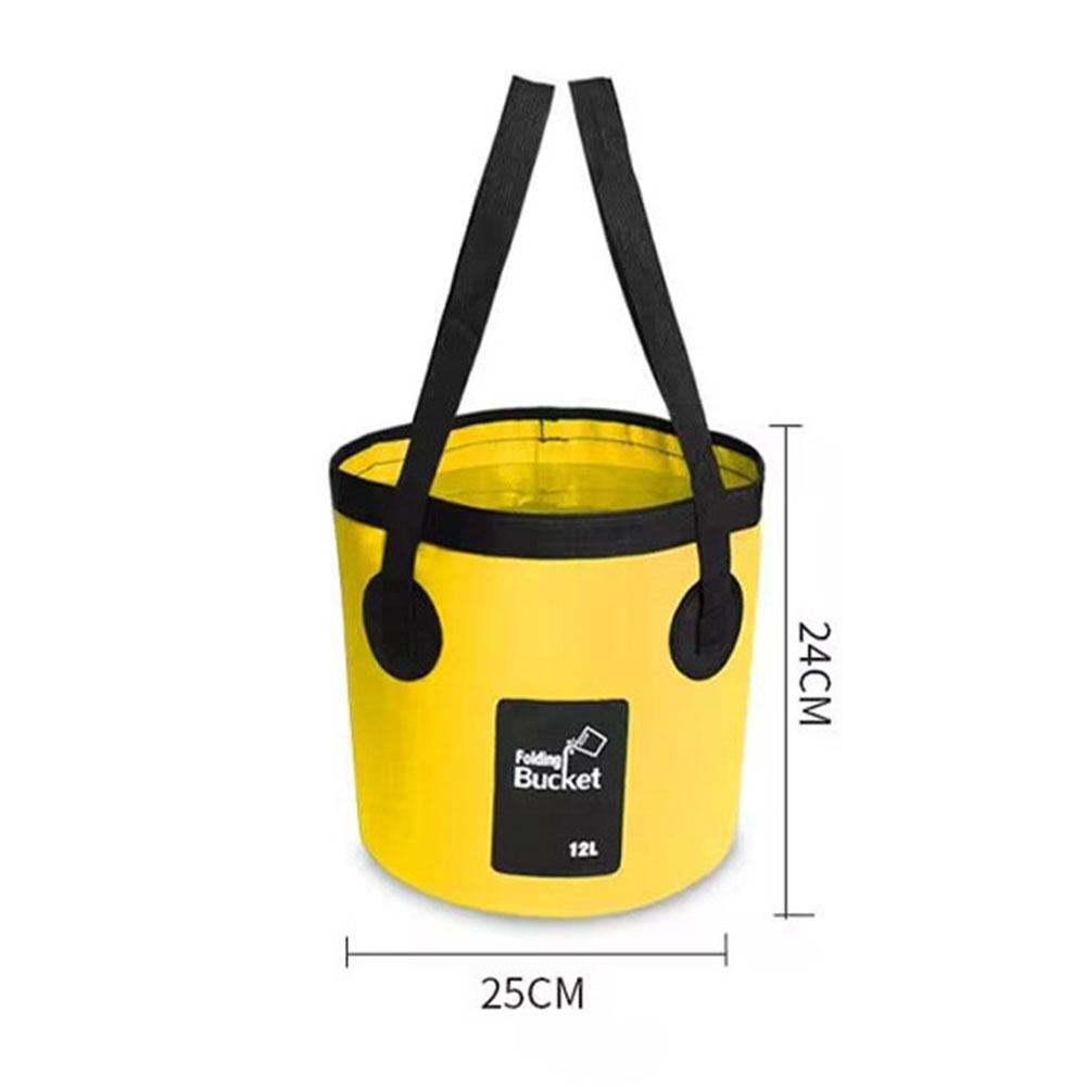 12L Faltbarer Eimer Tragbarer Outdoor-Reise Faltbarer Wassereimer Schüssel Spüle Waschtasche Autowascheimer Multifunktion für Camping