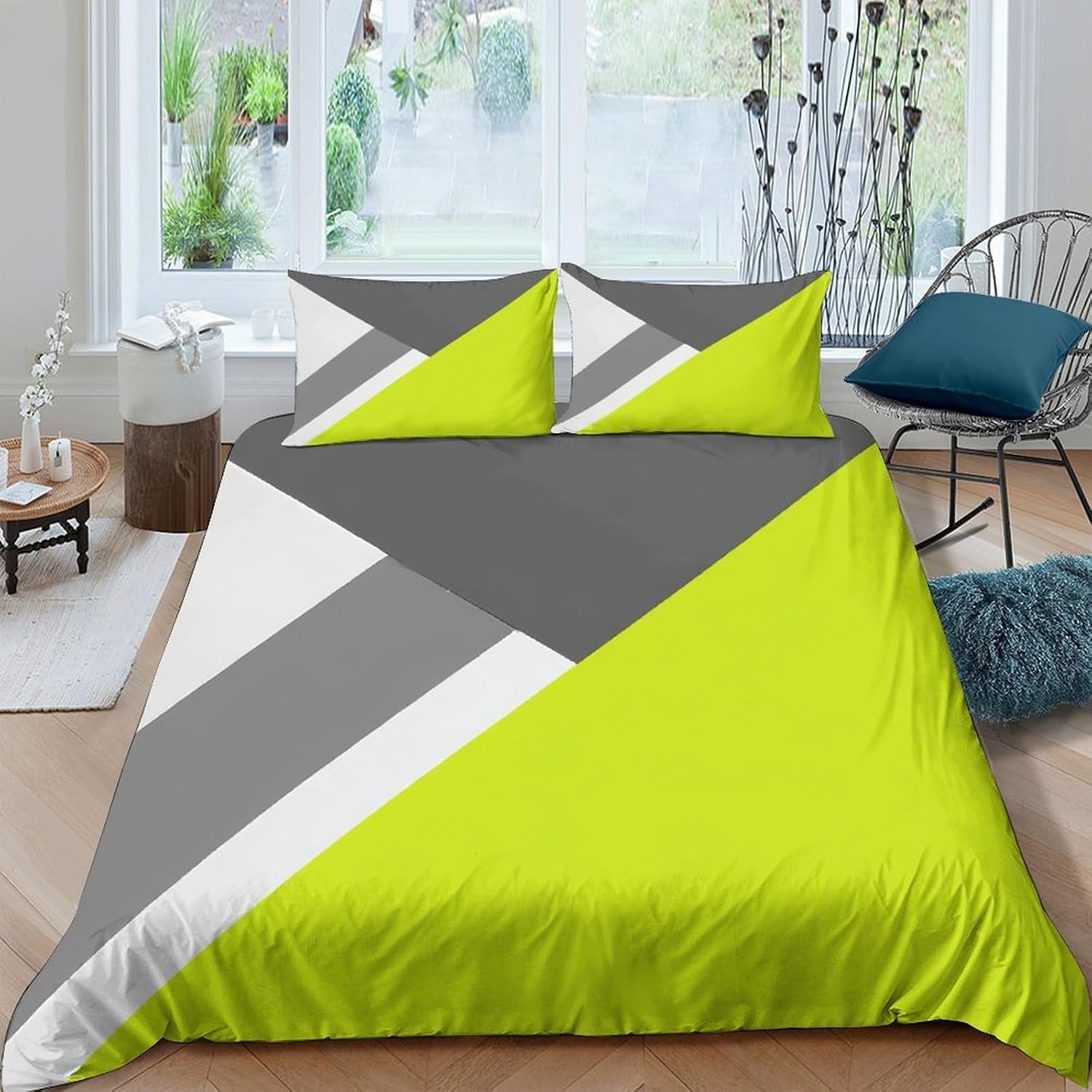 Geometrische Kunst Dekbedovertrek Cartoon Beddengoed Set Eenpersoons Maat Dekbedhoes Microvezel Dekbedhoes Met Rits En Kussensloop 2 Stuks 100x135cm 2pcs