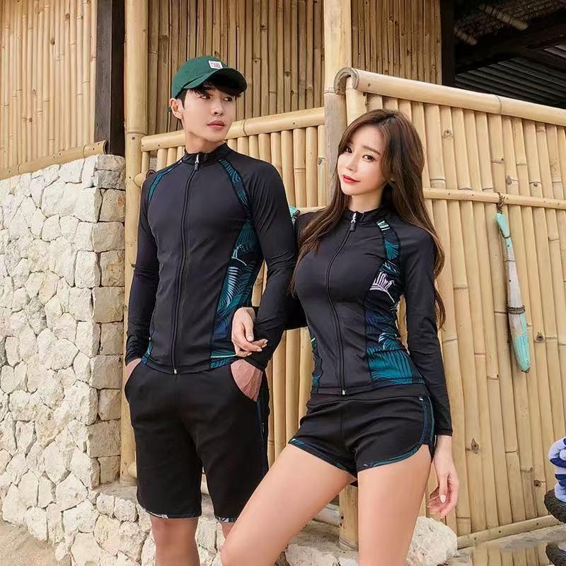 Mens UV Protection Rash Guard Set Long Sleeve Pants Quick Dry Swimwear Snorkeling Surfing Diving