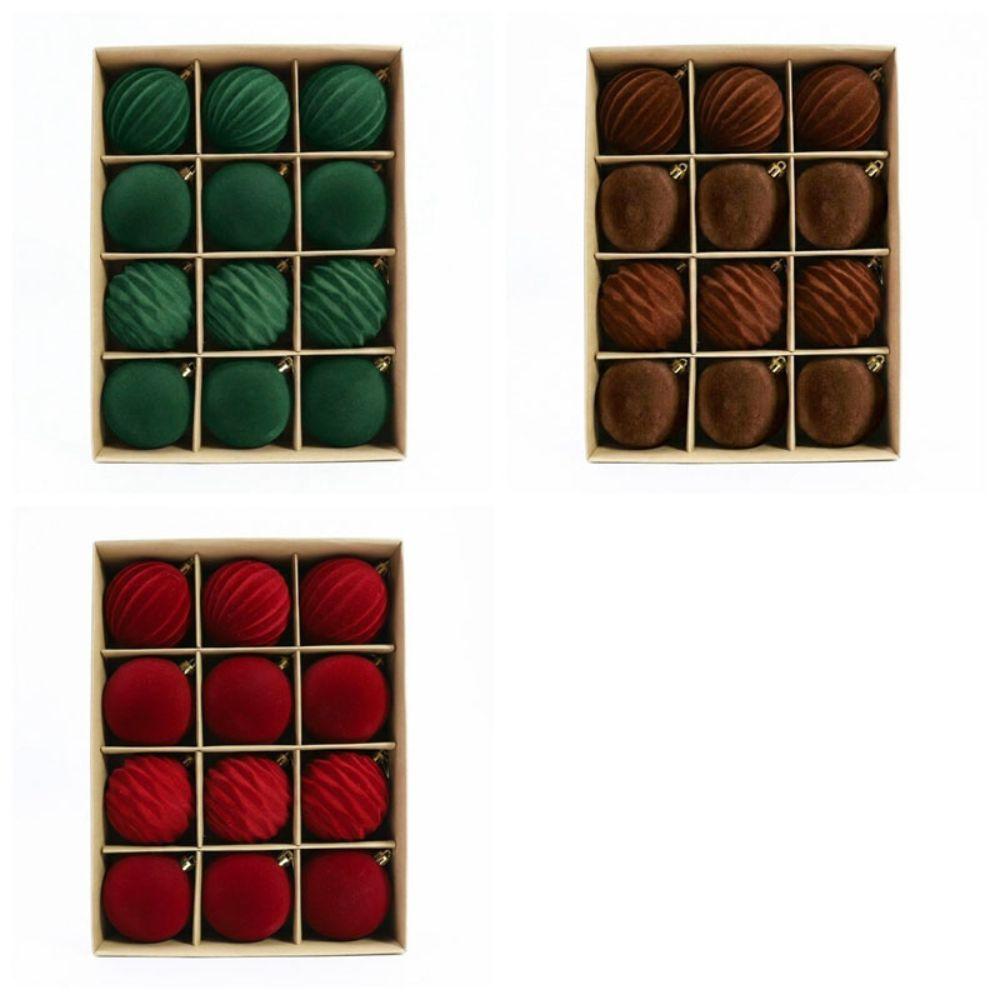 12pcs/set Shatterproof Christmas Hanging Balls 6cm Xmas Tree Ornaments New Year Gifts