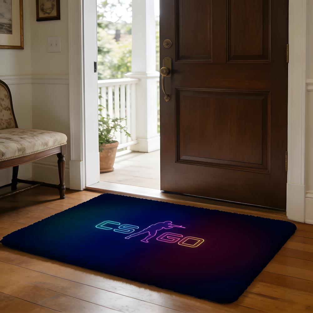 Hot Anime CCounterSStrike Floor Mat Soft Flannel Absorbent Mat Non-Slip Rug Home Bedroom Bathroom