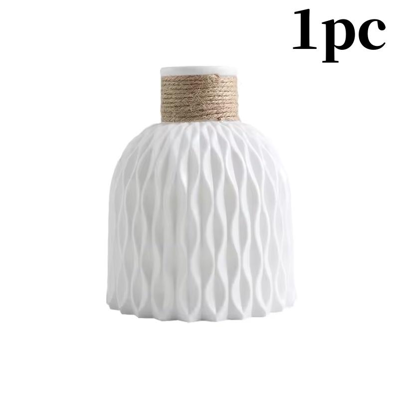 1/2Pcs Water Ripple Vase Rope Plastic Flower Pot Arrangement Modern Nordic Style Home Living Room Desktop Decoration Ornament