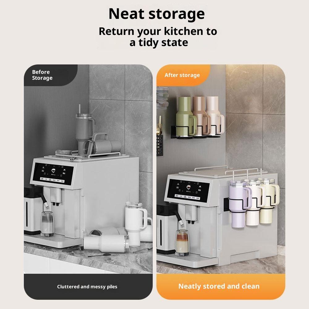 3Pcs/Set Kitchen Magnetic Fridge Mount Carbon Steel Storage Rack for Stanley Cup and Lid Holder