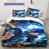 Vegito Pattern Bedding,Quilt Set Quilt Cover Pillowcase Home Birthday Gift (1 * Duvet Cover + 2 * Pillowcase, Without Core)
