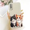 Handyhülle mit niedlichem Katzen- und Entenmotiv für Samsung Galaxy A7 2018 (SM-A750F) und Samsung A9 2018 (SM-A920F).