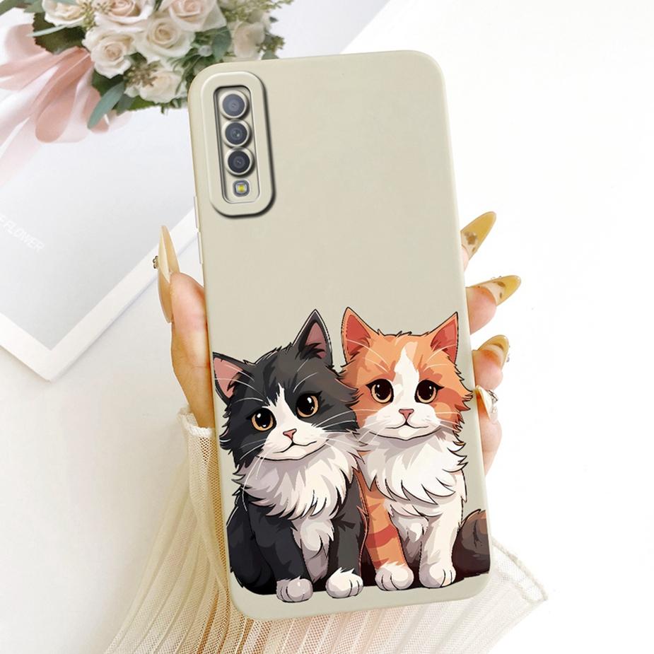 Handyhülle mit niedlichem Katzen- und Entenmotiv für Samsung Galaxy A7 2018 (SM-A750F) und Samsung A9 2018 (SM-A920F).