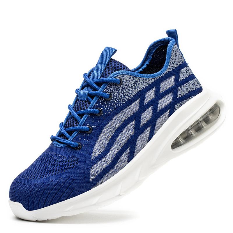 Imwete Breathable Men Work Sneakers Steel Toe Security Boots Lightweight Anti Slip Safety Shoes Puncture-Proof Women Footwear