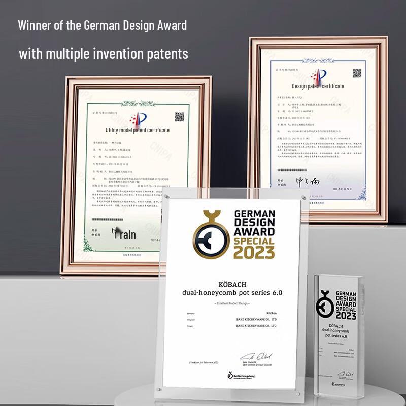 Konbach Double Honeycomb Antimicrobial Stainless Steel Wok