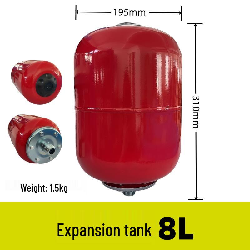 Integrated System: Air Source Heat Pump Buffer Tank with Underfloor Heating, Pressure Relief Valve, Air Vent, and Pressure Gauge