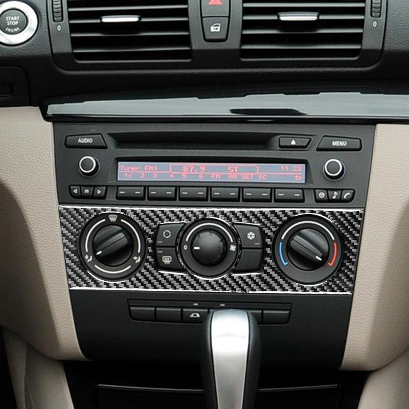 Carbon Fiber Model C Manual AC HVAC Climate Heater Temperature Control Panel Decal For BMW 1 Series E81 E82 E87 E88 2008-2013