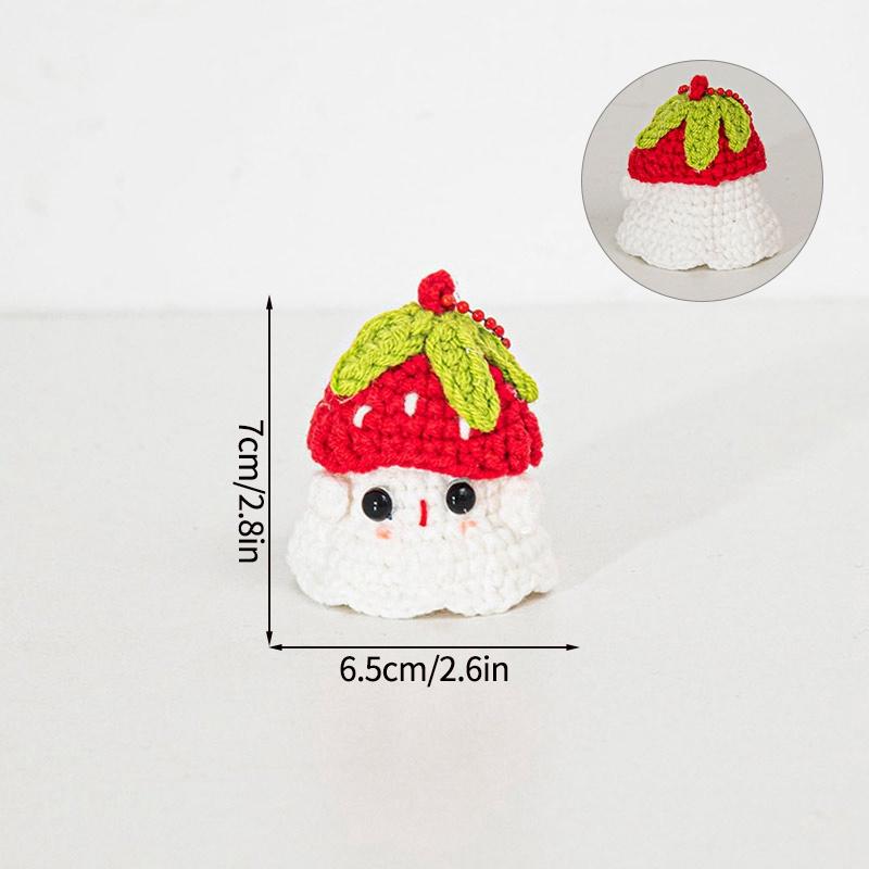 Halloween Cute Ghost Crochet Pendant Desktop Handmade Weaving Decor Creative Halloween Party Gift Backpack Keychain Accessories