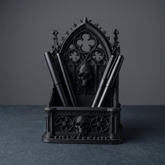 Storage Box Gothic Style with Hollow Patterns And Engraved Design Organizer for Aromatherapy Crystals Bracelets
